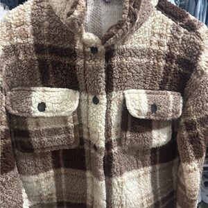 Plaid Sherpa Jacket